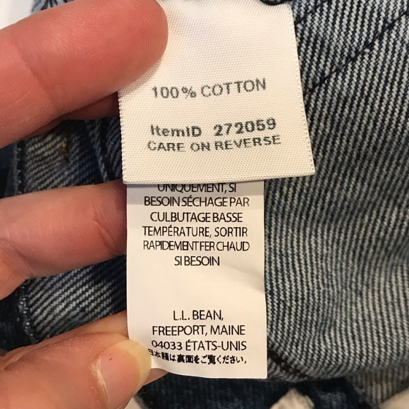 L.L. Bean Women's Original Fit High Waist Mom Jean Shorts Cut offs Size 14 - Picture 6 of 8